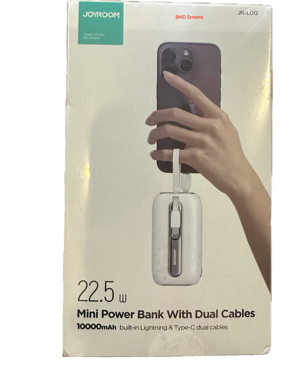 JOYROOM Mini Power Bank with Dual Cables (10,000 mAh)