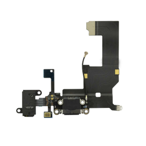 iPhone 5 Charging Port Flex Cable With Headphone Jack (Black)