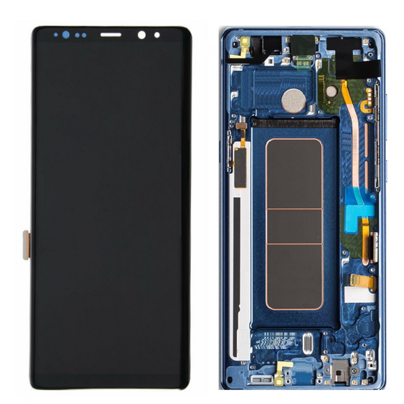 Galaxy Note 8 OLED Assembly w/Frame (Blue) (Premium)