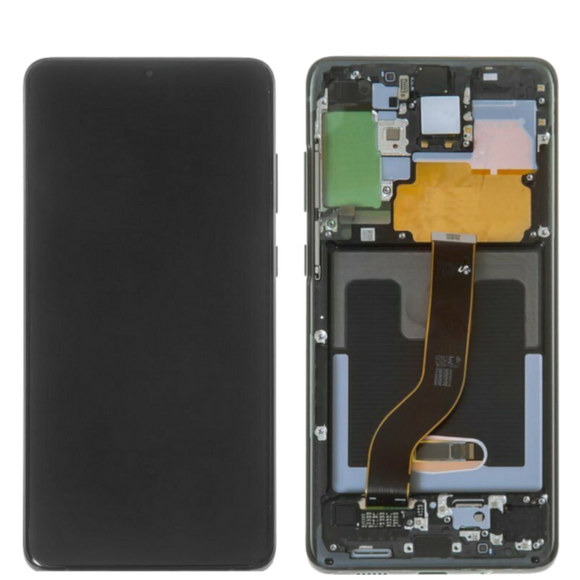 Galaxy S20 Plus 5G OLED Assembly w/Frame (Cosmic Black) (Premium)